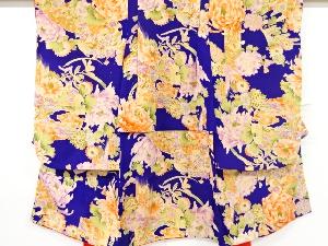 アンティーク　錦紗草花模様着物